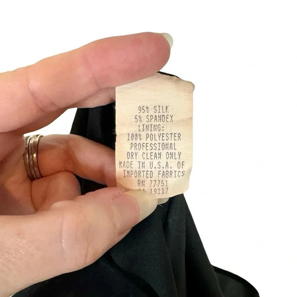 Vintage Betsey Johnson Y2K Silk Ruched Bow Pencil Dress Rockabilly Pin Up - Picture 10 of 10